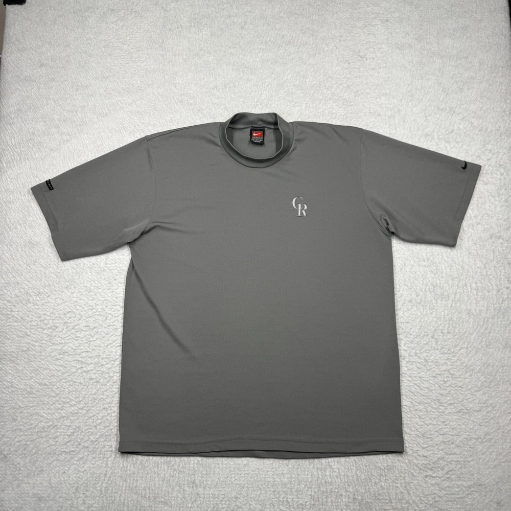 Vintage Nike Team Colorado Rockies MLB Dri-FIT Shirt Gray Men's Size XL